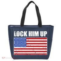 Lock Him Up Resist USA Flag Anti Trump Tote Bag thumb 0