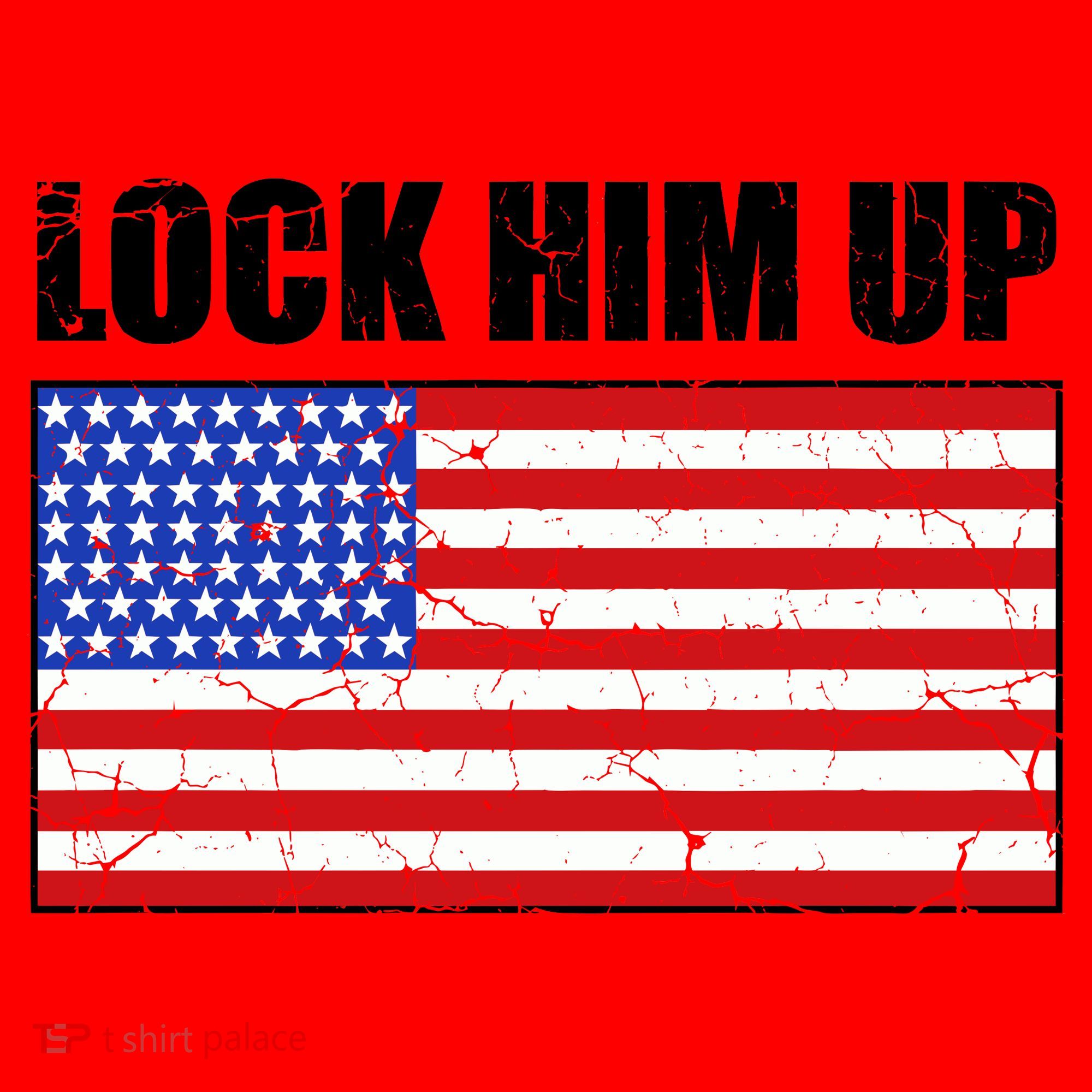 Lock Him Up Resist USA Flag Anti Trump Santa Hat