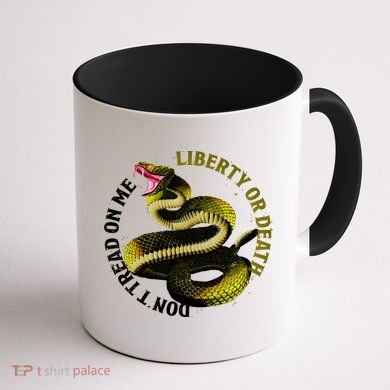 Liberty Or Death Dont Tread On Me Snake Coffee Mug back