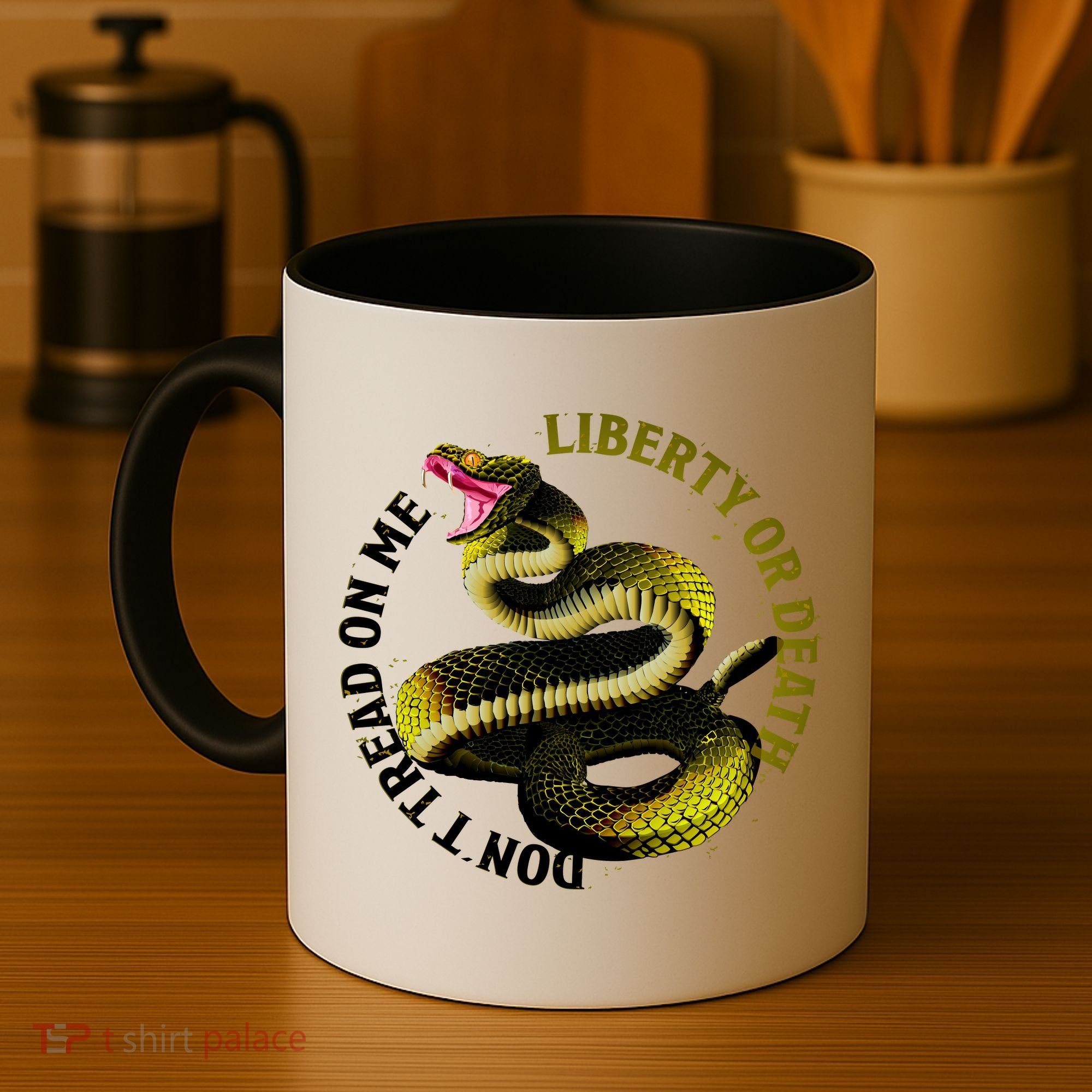 Liberty Or Death Dont Tread On Me Snake Coffee Mug