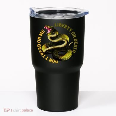 Liberty Or Death Dont Tread On Me Snake Tumbler
