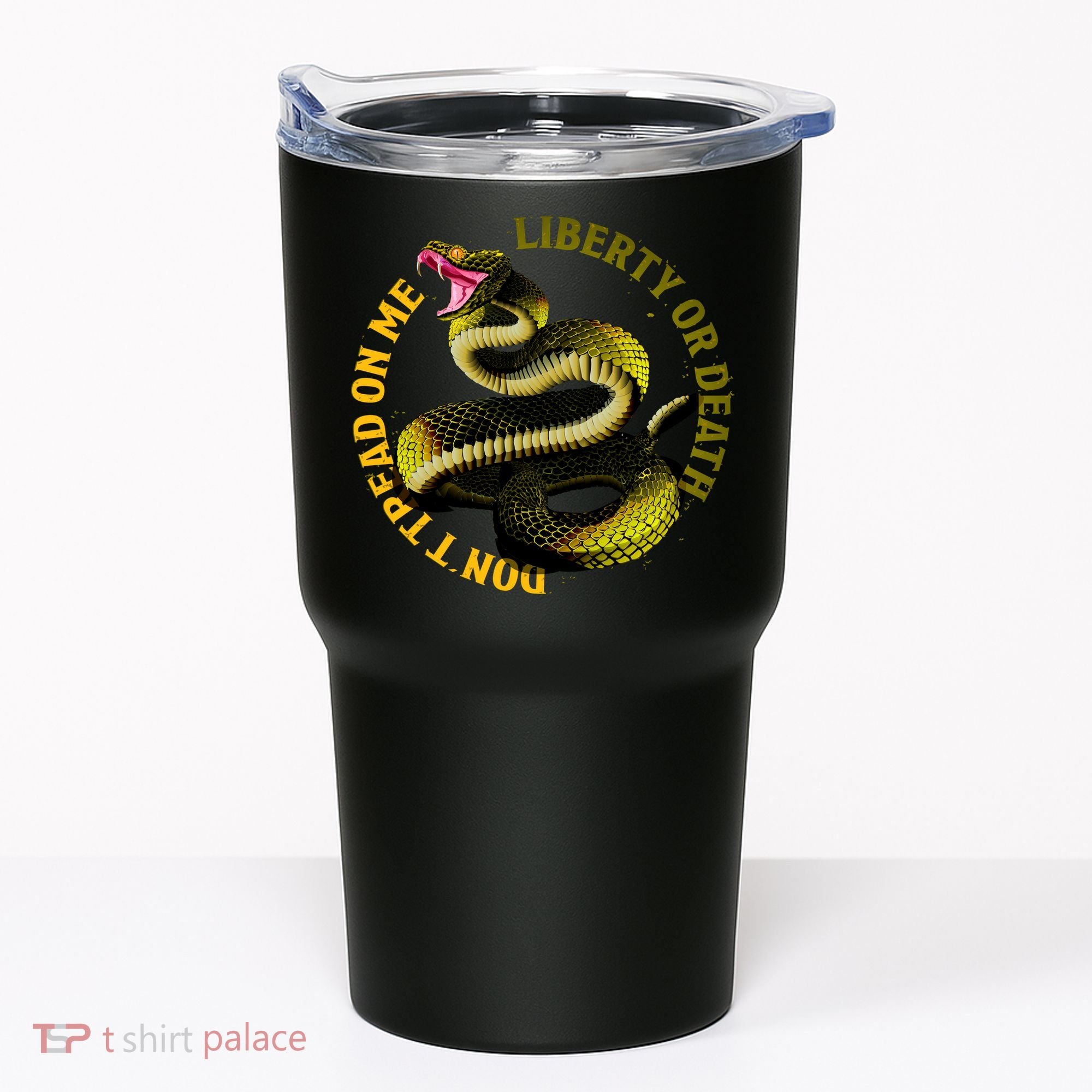 Liberty Or Death Dont Tread On Me Snake Tumbler