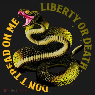Liberty Or Death Dont Tread On Me Snake Women's Tri-Blend 3/4-Sleeve Raglan Shirt