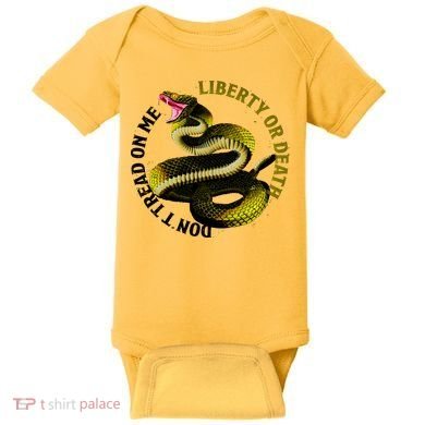 Liberty Or Death Dont Tread On Me Snake Baby Bodysuit