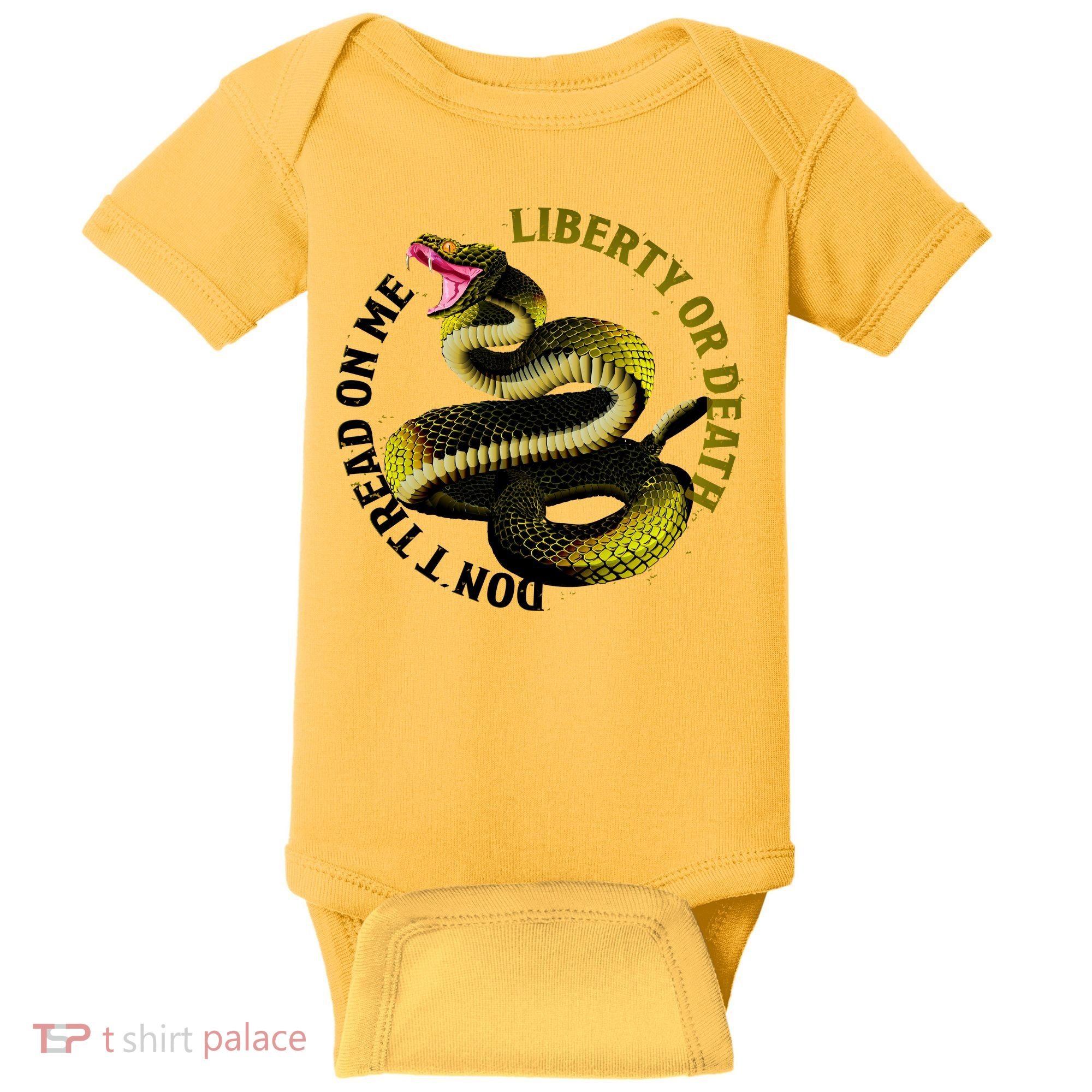 Liberty Or Death Dont Tread On Me Snake Baby Bodysuit