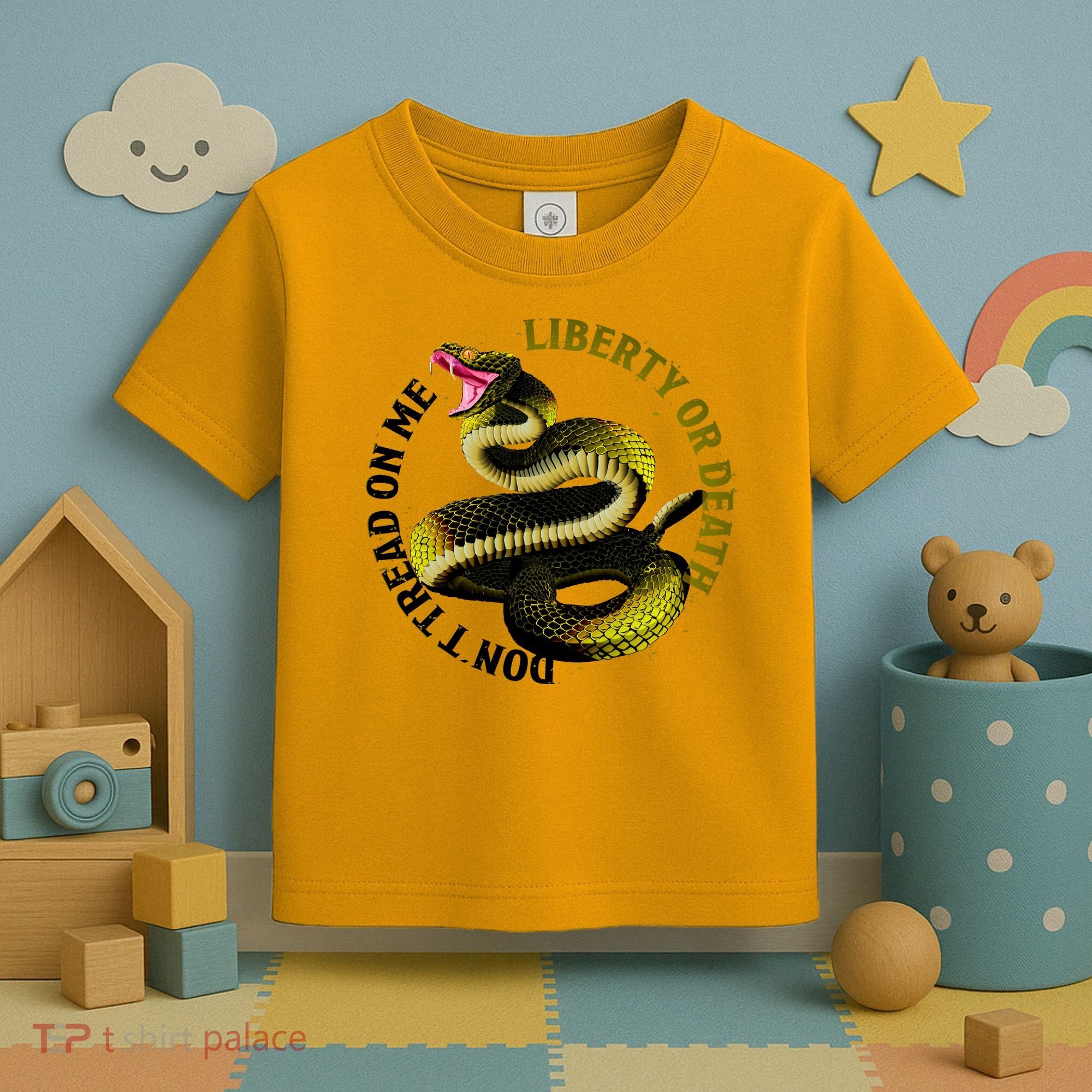 Liberty Or Death Dont Tread On Me Snake Toddler T-Shirt