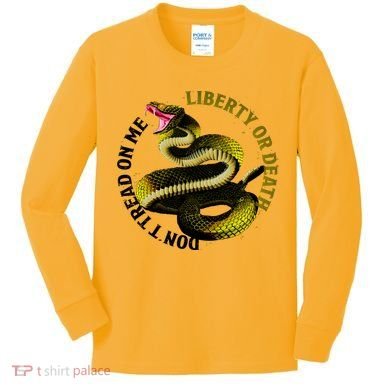 Liberty Or Death Dont Tread On Me Snake Kids Long Sleeve Shirt