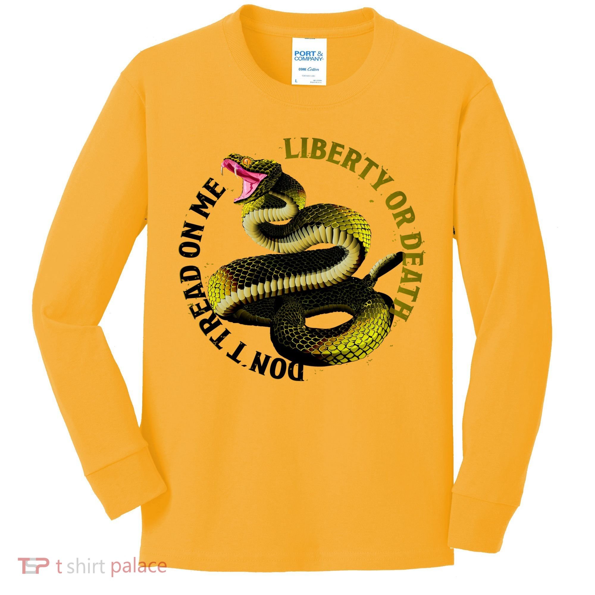 Liberty Or Death Dont Tread On Me Snake Kids Long Sleeve Shirt