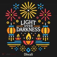 Light Over Darkness Diwali Celebration Festival Gift Hoodie thumb 7