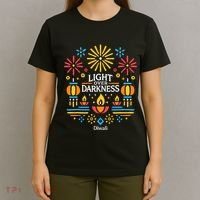 Light Over Darkness Diwali Celebration Festival Gift T-Shirt thumb 4