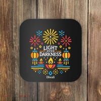 Light Over Darkness Diwali Celebration Festival Gift Coaster thumb 0