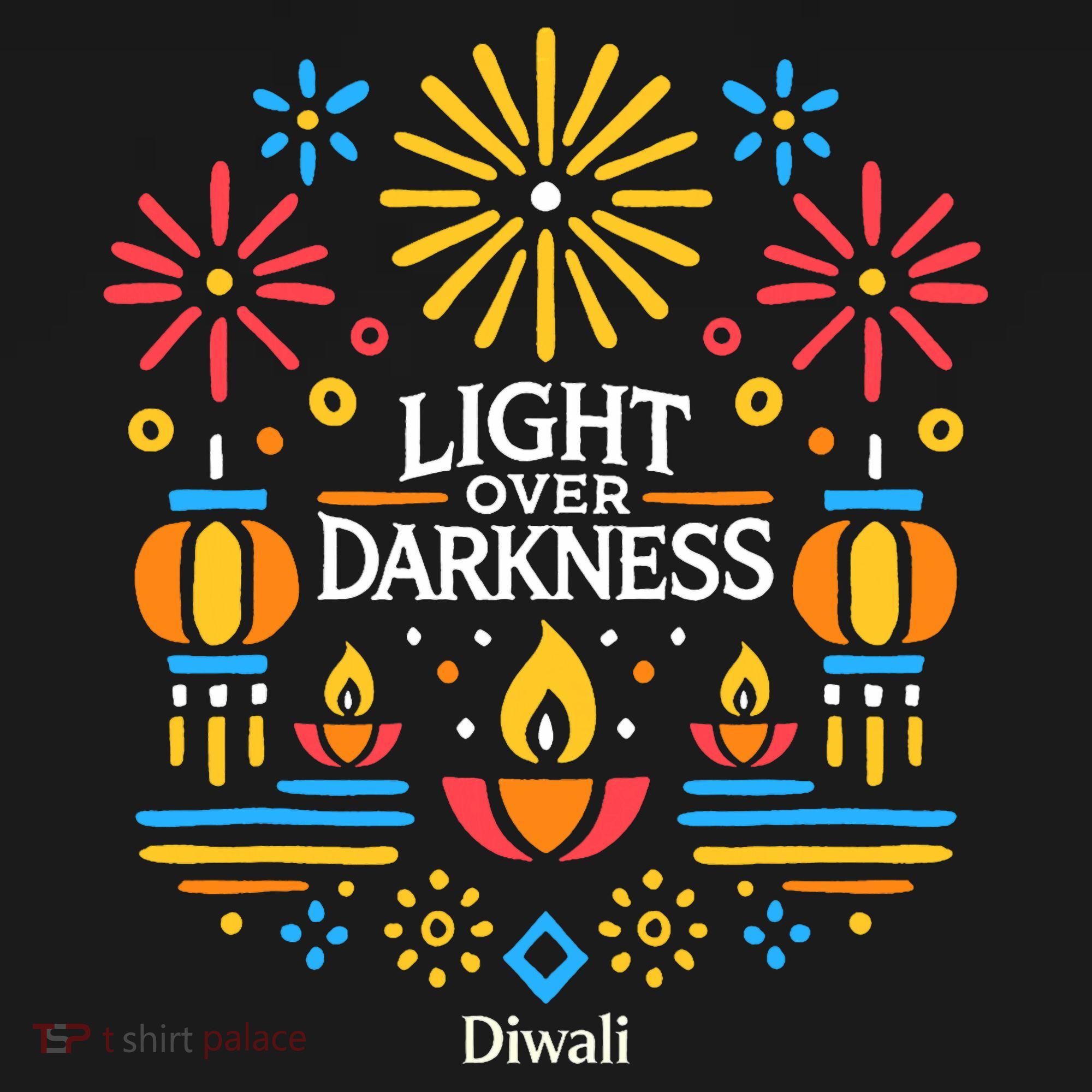 Light Over Darkness Diwali Celebration Festival Gift Women's Hoodie