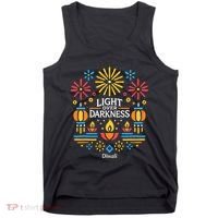 Light Over Darkness Diwali Celebration Festival Gift Tank Top thumb 0