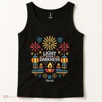 Light Over Darkness Diwali Celebration Festival Gift Tank Top thumb 2