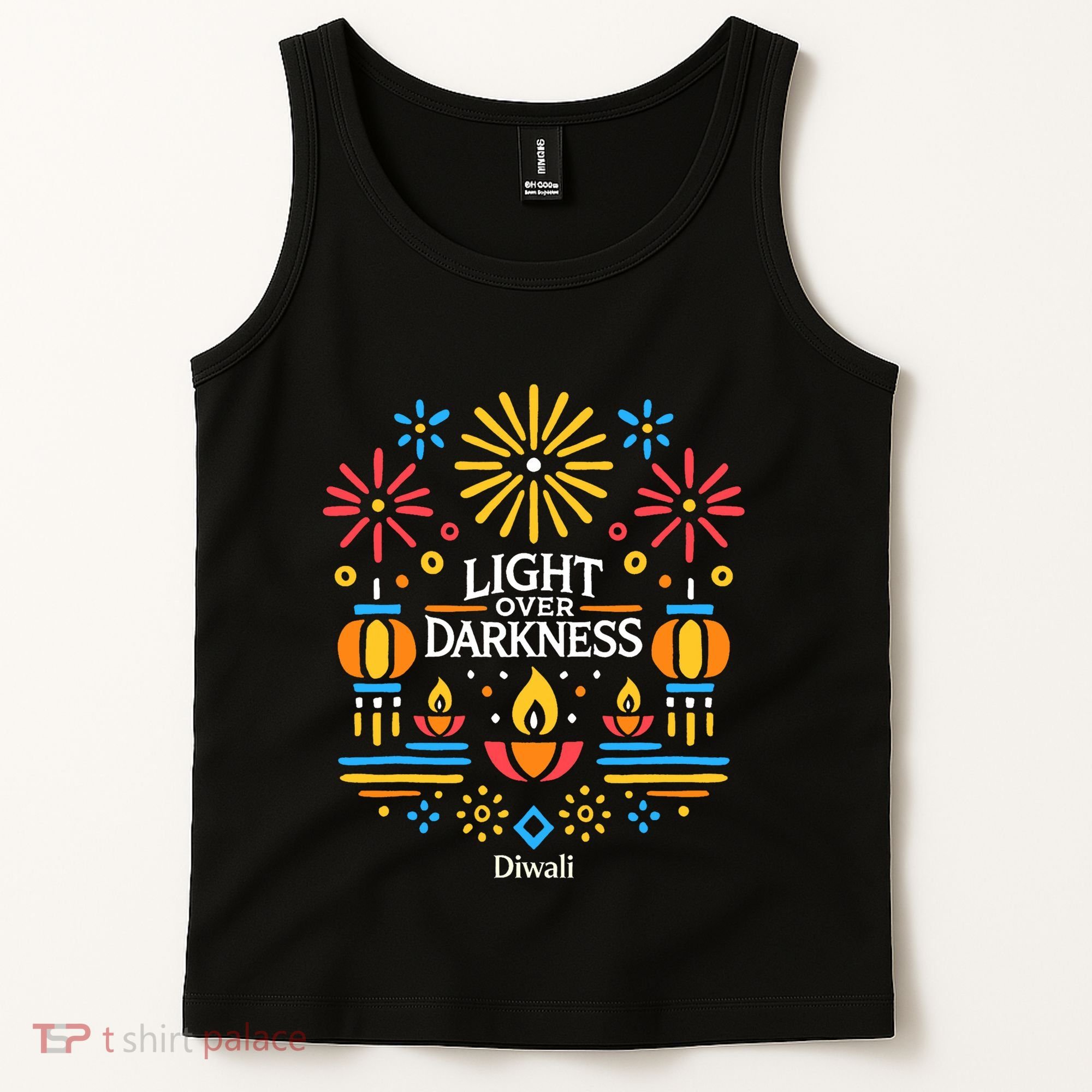 Light Over Darkness Diwali Celebration Festival Gift Tank Top