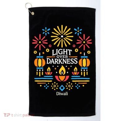 Light Over Darkness Diwali Celebration Festival Gift Golf Towel
