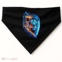 Lion On Fire Cool Graphic USA-Made Doggie Bandana thumb 0