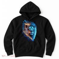 Lion On Fire Cool Graphic Hoodie thumb 0