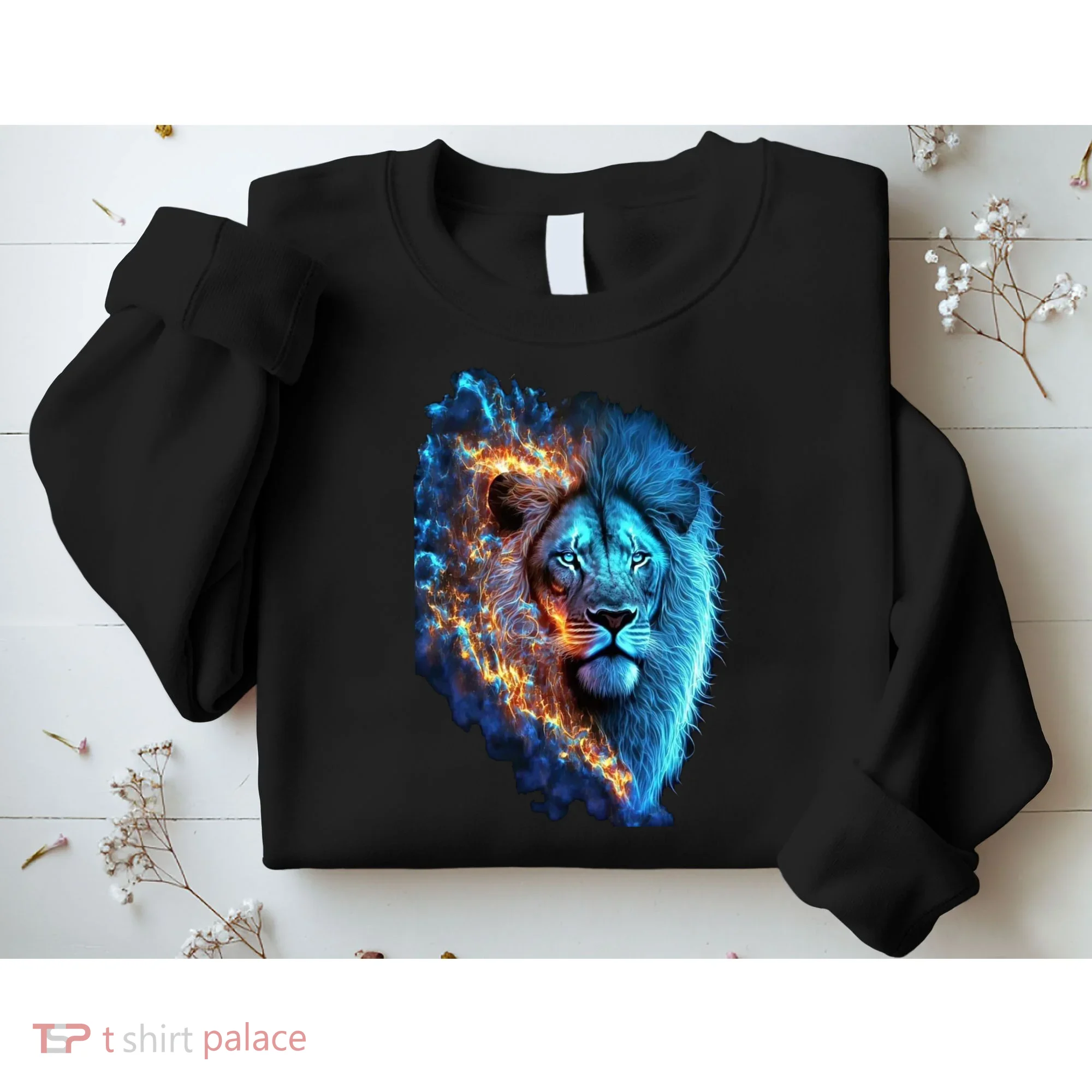 Lion On Fire Cool Graphic Sweatshirt