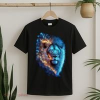 Lion On Fire Cool Graphic T-Shirt thumb 2