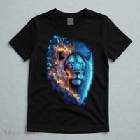 Lion On Fire Cool Graphic T-Shirt thumb 5