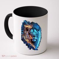 Lion On Fire Cool Graphic Coffee Mug thumb 0