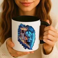 Lion On Fire Cool Graphic Coffee Mug thumb 3