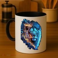 Lion On Fire Cool Graphic Coffee Mug thumb 4