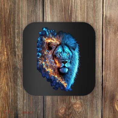 Lion On Fire Cool Graphic Coaster