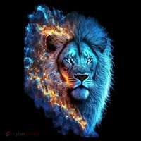 Lion On Fire Cool Graphic Women's Hoodie thumb 2