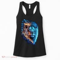 Lion On Fire Cool Graphic Women's Tank Top thumb 0