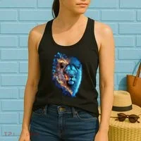 Lion On Fire Cool Graphic Women's Tank Top thumb 2