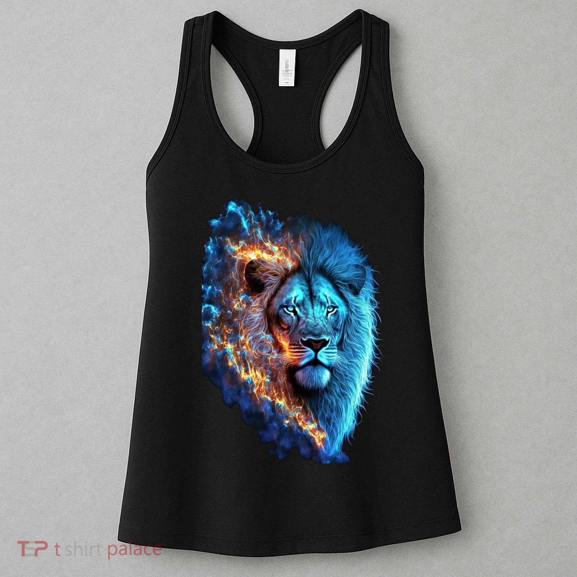 Lion On Fire Cool Graphic Women's Tank Top