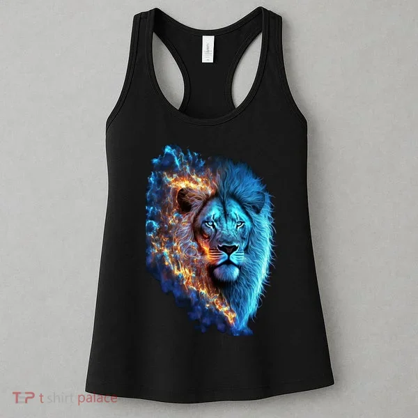 Lion On Fire Cool Graphic Women's Tank Top