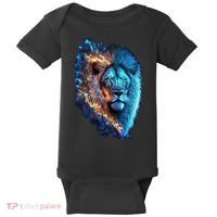 Lion On Fire Cool Graphic Baby Bodysuit thumb 0