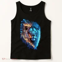 Lion On Fire Cool Graphic Tank Top thumb 2