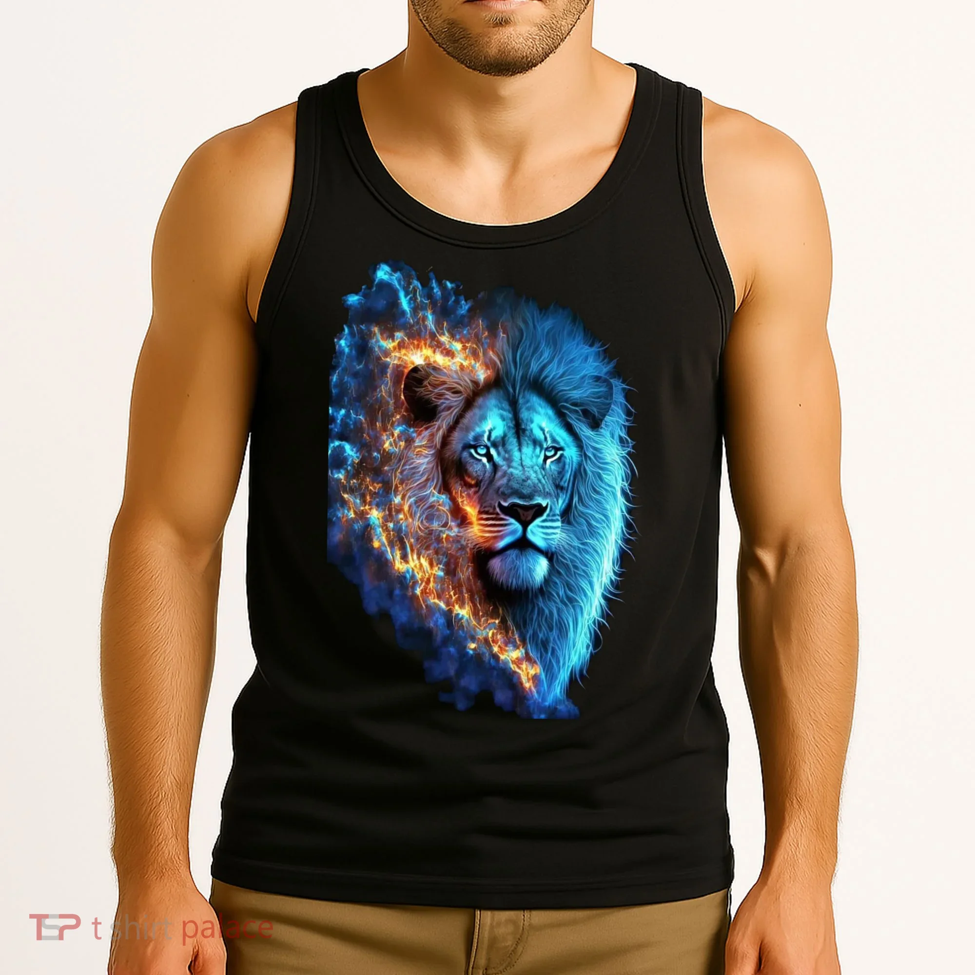 Lion On Fire Cool Graphic Tank Top
