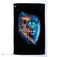 Lion On Fire Cool Graphic Golf Towel thumb 0