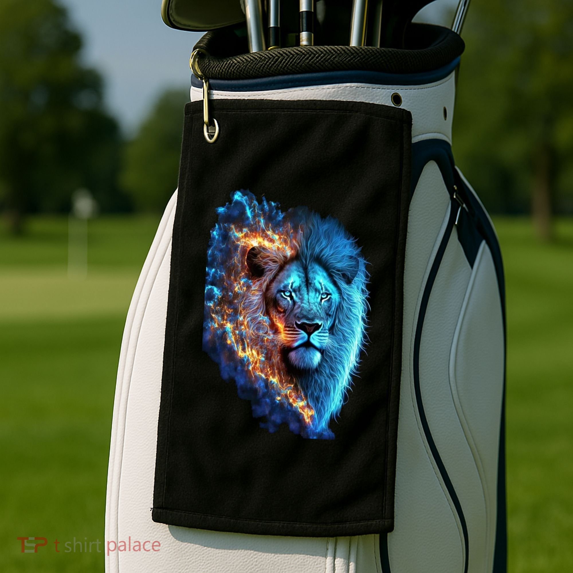 Lion On Fire Cool Graphic Golf Towel
