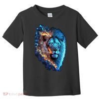 Lion On Fire Cool Graphic Toddler T-Shirt thumb 0