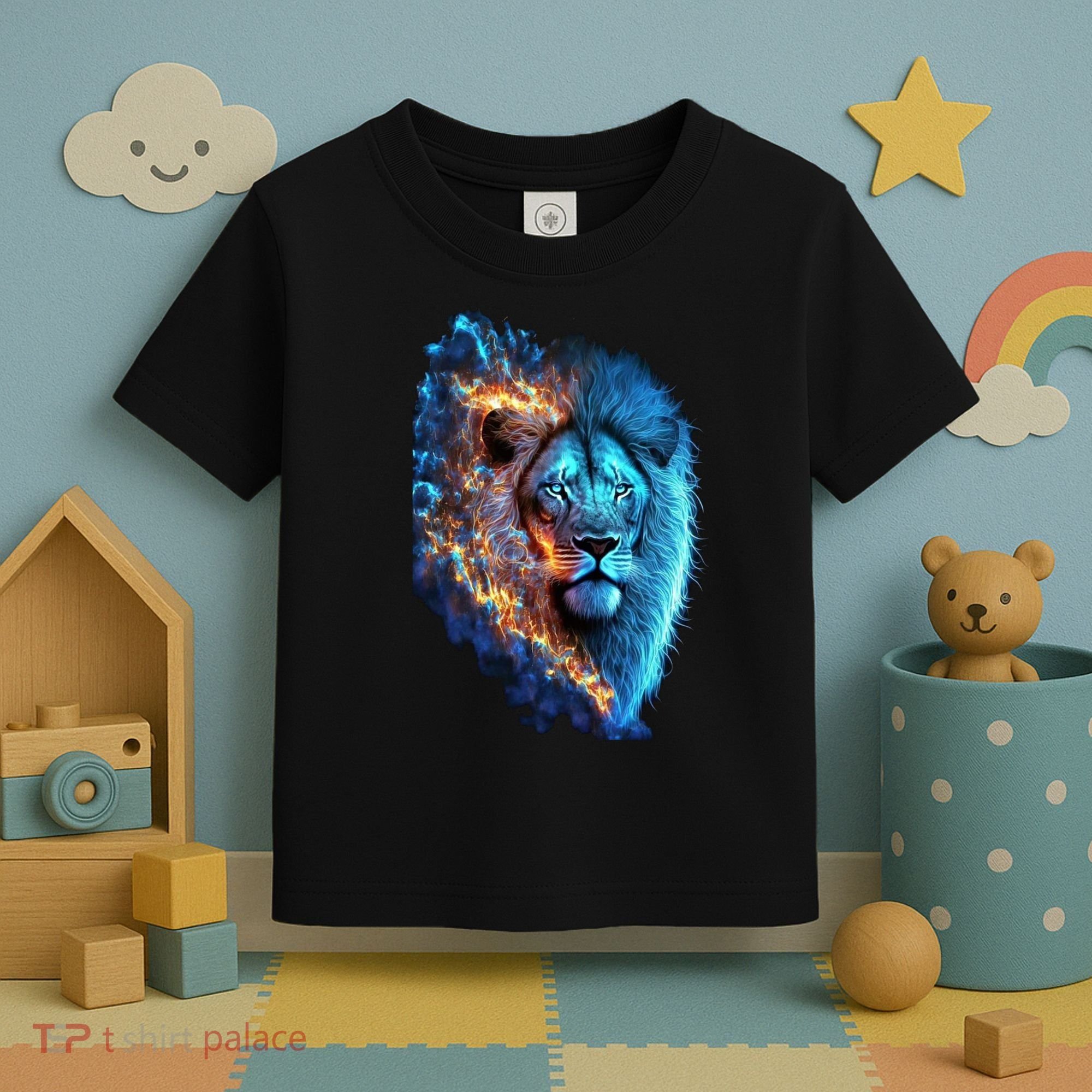 Lion On Fire Cool Graphic Toddler T-Shirt