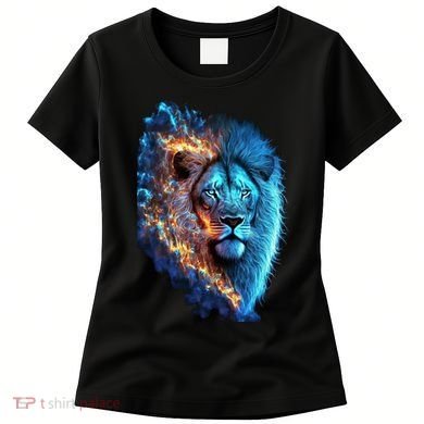 Lion On Fire Cool Graphic Women's T-Shirt