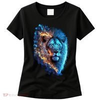 Lion On Fire Cool Graphic Women's T-Shirt thumb 0