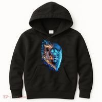 Lion On Fire Cool Graphic Kids Hoodie thumb 0