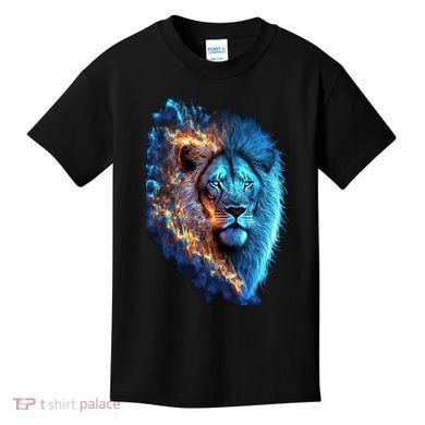 Lion On Fire Cool Graphic Kids T-Shirt