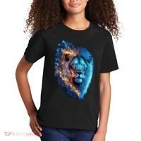 Lion On Fire Cool Graphic Kids T-Shirt thumb 2