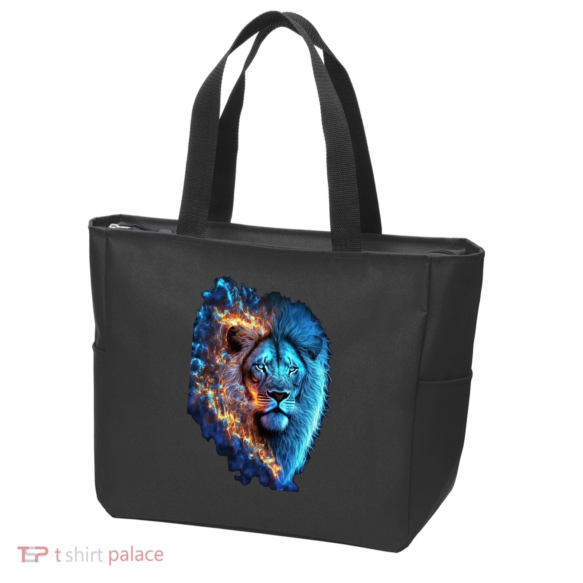 Lion On Fire Cool Graphic Tote Bag