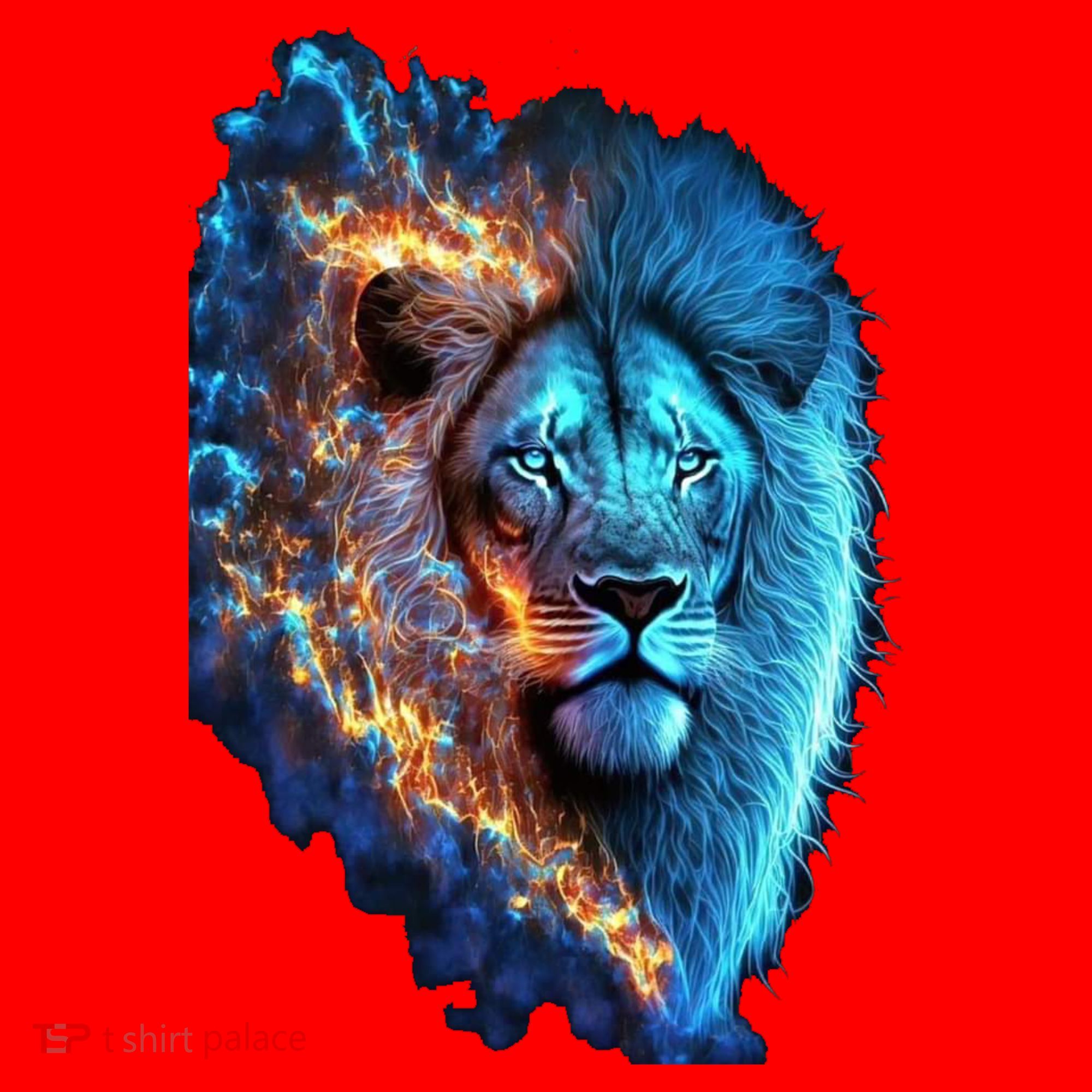Lion On Fire Cool Graphic Santa Hat
