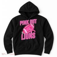 Lions Out Football Tackle Breast Cancer Hoodie thumb 0