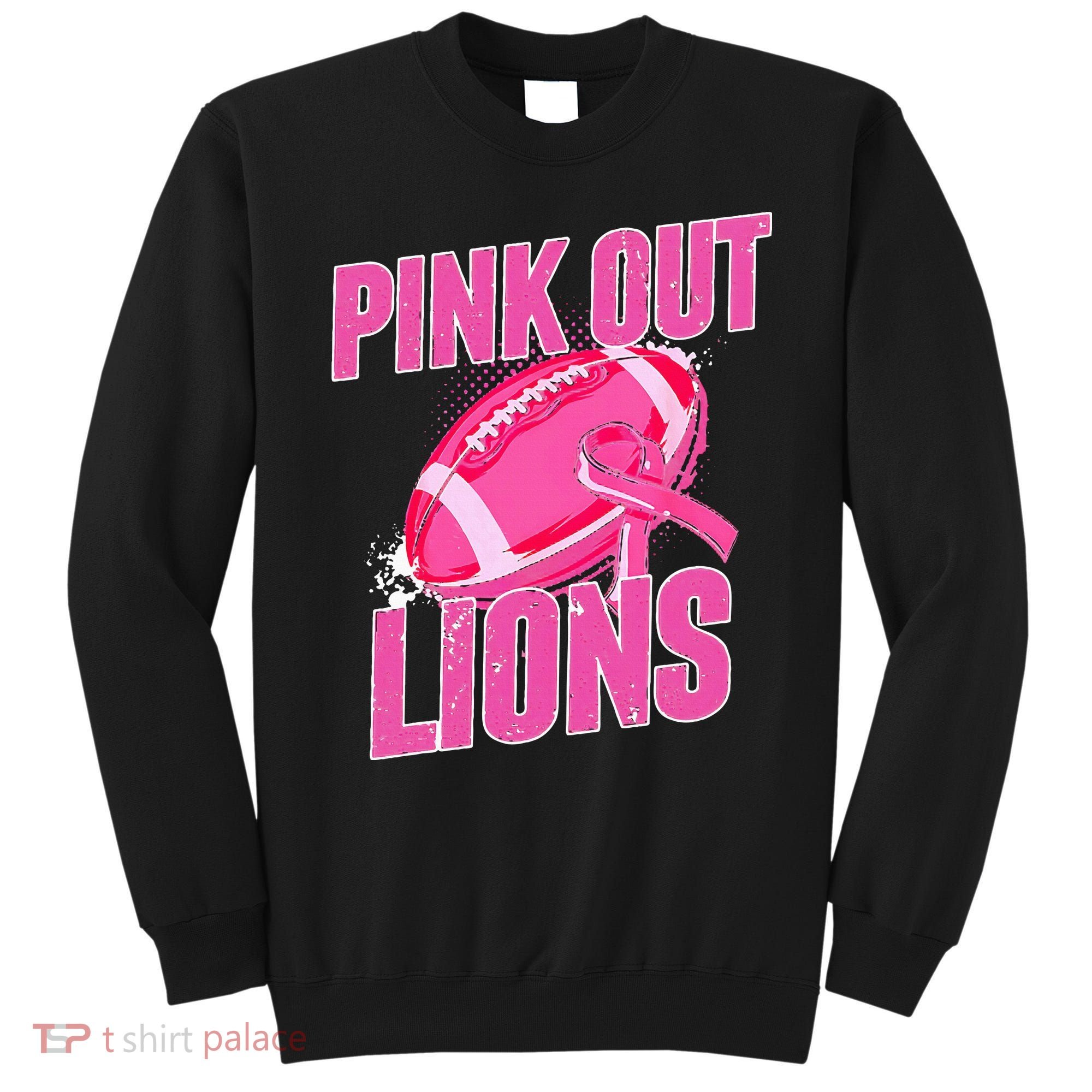 Lions Out Football Tackle Breast Cancer Sweatshirt
